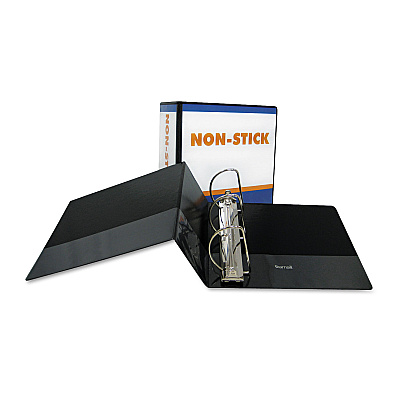 Samsill Nonstick D-Ring View Binder, 3 Rings, 5" Capacity, 11 x 8.5, Black (SAM16400)