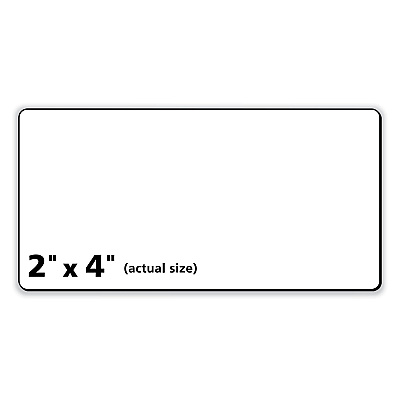PRES-a-ply Labels, Laser Printers, 2 x 4, White, 10/Sheet, 250 Sheets/Box (AVE30609)
