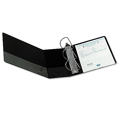 Samsill Nonstick D-Ring View Binder, 3 Rings, 5" Capacity, 11 x 8.5, Black (SAM16400)