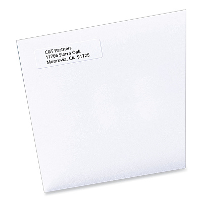 PRES-a-ply Labels, Inkjet/Laser Printers, 0.5 x 1.75, White, 80/Sheet, 100 Sheets/Pack (AVE30640)