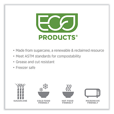 Eco-Products Sugarcane Portion Cup Lids, Fits 2 oz Portion Cup, 2,500/Carton (ECOEPSPCLID2)
