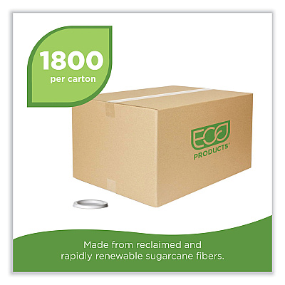Eco-Products Sugarcane Portion Cup Lids, Fits 2 oz Portion Cup, 2,500/Carton (ECOEPSPCLID2)