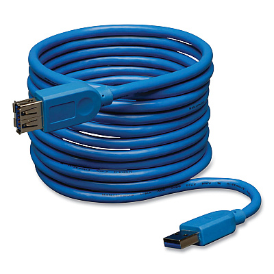 Tripp Lite USB 3.0 SuperSpeed Extension Cable, 10 ft, Blue (U324010)