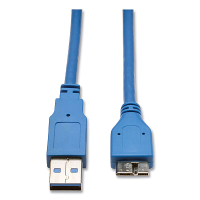 Tripp Lite USB 3.0 SuperSpeed Device Cable, 3 ft, Blue (U326003)