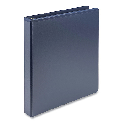 Samsill Earth's Choice Plant-Based BOHO D-Ring View Binders, 1" Capacity, 11 x 8.5, Indigo, 2/Pack (SAMU69341)