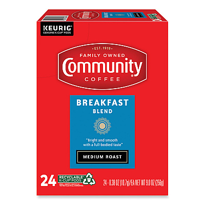 Community Coffee Breakfast Blend K-Cup, 24/Box (GMT6406CC)