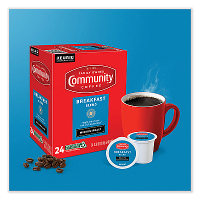 Community Coffee Breakfast Blend K-Cup, 24/Box (GMT6406CC)