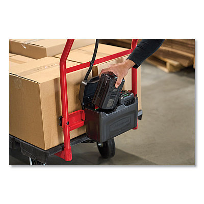 Rubbermaid Commercial Motorized Kit for 30" x 60" Platform Trucks, Large, DC Motor, 60 V Lithium-Ion Battery, 0.5 mph to 3 mph, Black/Red (RCP2173661)