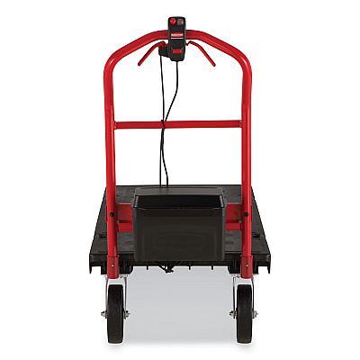 Rubbermaid Commercial Motorized Kit for 24" x 48" Platform Trucks, Medium, DC Motor, 60 V Lithium-Ion Battery, 0.5 mph to 3 mph, Black/Red (RCP2173663)