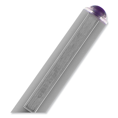 uniball VISION Roller Ball Pen, Stick, Fine 0.7 mm, Violet Ink, Silver/Violet/Clear Barrel, Dozen (UBC60382)