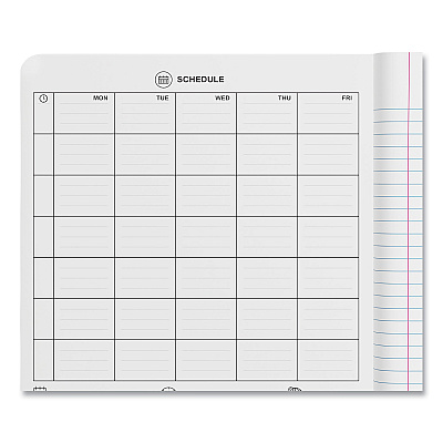 Universal Composition Book, Medium/College Rule, Black Marble Cover, (100) 9.75 x 7.5 Sheets (UNV20940)