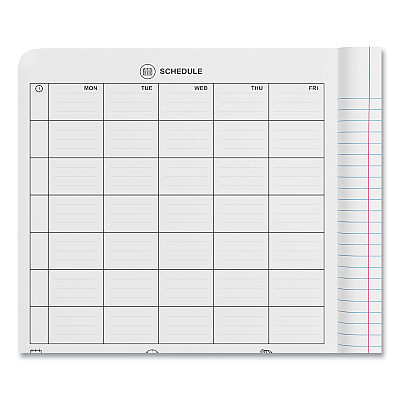 Universal Composition Book, Medium/College Rule, Black Marble Cover, (100) 9.75 x 7.5 Sheets, 6/Pack (UNV20946)