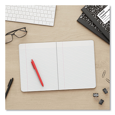 Universal Composition Book, Medium/College Rule, Black Marble Cover, (100) 9.75 x 7.5 Sheets, 6/Pack (UNV20946)