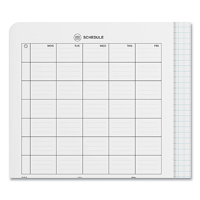 Universal Quad Rule Composition Book, Quadrille Rule (4 sq/in), Black Marble Cover, (100) 9.75 x 7.5 Sheets (UNV20950)