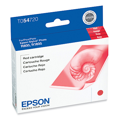 Epson T054720 (54) Ink, 400 Page-Yield, Red
