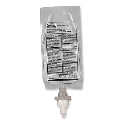 Rubbermaid Commercial AutoFoam Refill With Alcohol Foam Hand Sanitizer, Clear, 1,000 mL, Fragrance-Free, 4/Carton (RCP2080803)