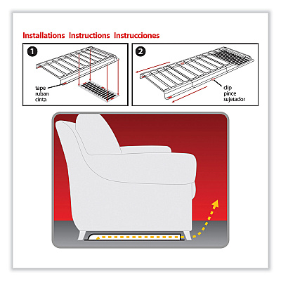 Under Furniture Air Deflector, 11 x 20 x 1.25, Clear (DEFUFAD)