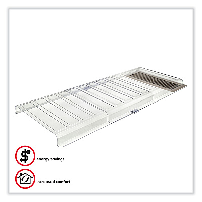 Under Furniture Air Deflector, 11 x 20 x 1.25, Clear (DEFUFAD)