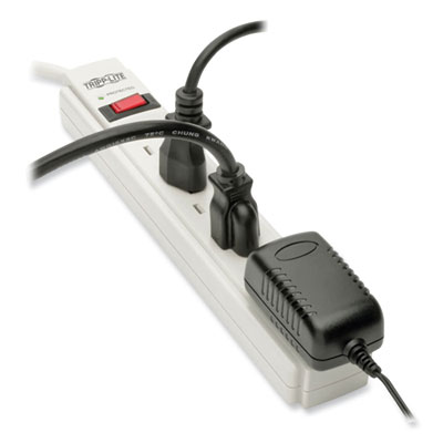 Tripp Lite Protect It! Surge Protector, 6 AC Outlets, 6 ft Cord, 790 J, Gray (TLP606TAA)