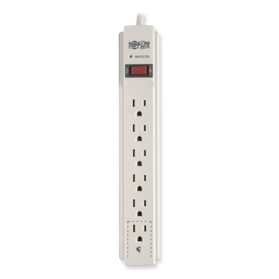 Tripp Lite Protect It! Surge Protector, 6 AC Outlets, 6 ft Cord, 790 J, Gray (TLP606TAA)