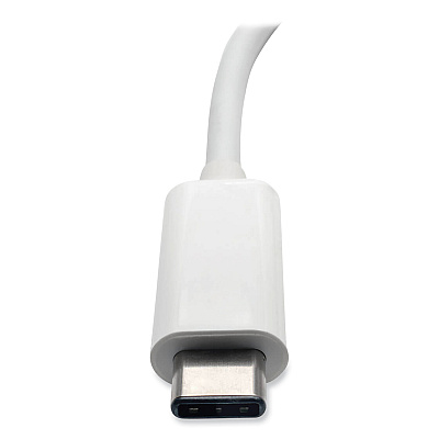 Tripp Lite USB 3.1 Gen 1 USB-C to VGA Adapter, 3", White (U44406NVC)