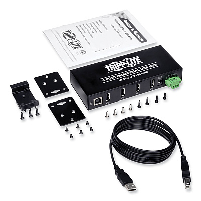 Tripp Lite USB 2.0 Mini Hub, 4 Ports, Black (U223004IND)