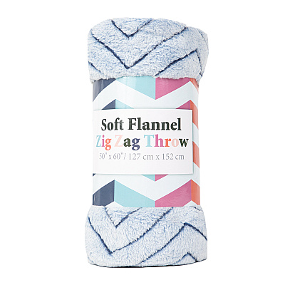 Zig Zag Throw Blankets 50x60, Case Of 12 (THROW-ZIGZAG-CS)