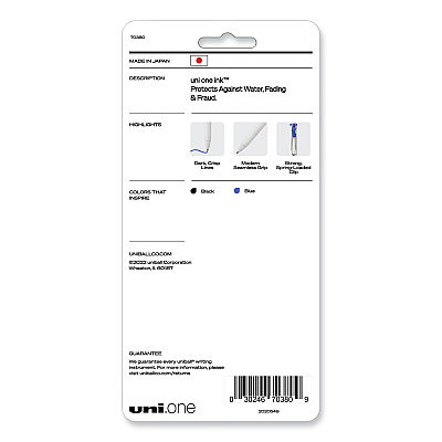 uniball uniONE Gel Pen, Retractable, Medium 0.7 mm, Assorted Business Ink Colors, Assorted Barrel Colors, 5/Pack (UBC70380)