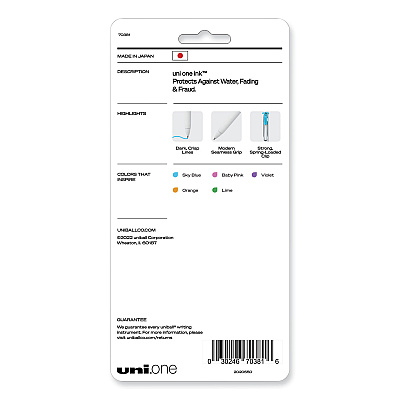 uniball uniONE Gel Pen, Retractable, Medium 0.7 mm, Assorted Fashion Ink Colors, Assorted Barrel Colors, 5/Pack (UBC70381)