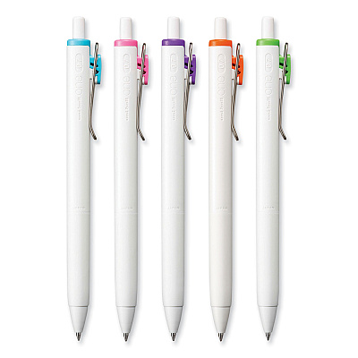 uniball uniONE Gel Pen, Retractable, Medium 0.7 mm, Assorted Fashion Ink Colors, Assorted Barrel Colors, 5/Pack (UBC70381)