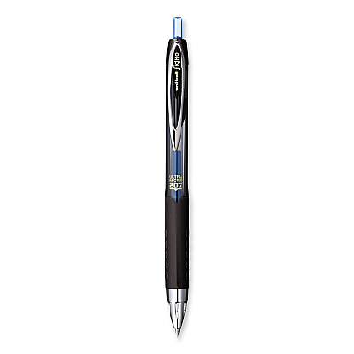uniball 207 Signo Gel Ultra Micro Gel Pen, Retractable, Extra-Fine 0.38 mm, Blue Ink, Clear/Black Barrel (UBC1790923)