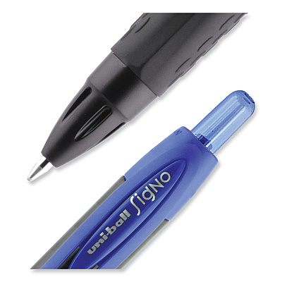 uniball 307 Gel Pen, Retractable, Medium 0.7 mm, Blue Ink, Blue Barrel, 3/Pack (UBC1927593)