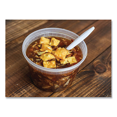 GEN Plastic Deli Containers with Lid, 16 oz, Clear, Plastic, 240/Carton (GENDELI16OZ)