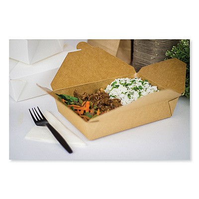 GEN Reclosable Kraft Take-Out Box, 54 oz, Paper, 200/Carton (GENPAPERBOX2)