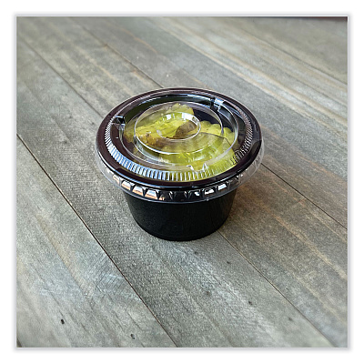 Boardwalk Souffle/Portion Cups, 4 oz, Polypropylene, Black, 2,500/Carton (BWKPRTN4BL)