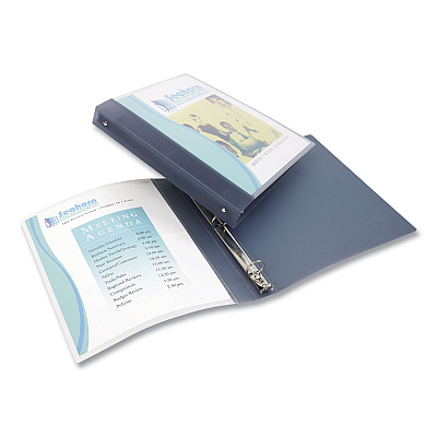 Avery Flexible View Binder with Round Rings, 3 Rings, 1" Capacity, 11 x 8.5, Gray (AVE17676)