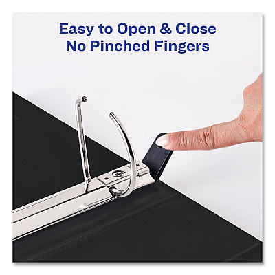 Avery Heavy-Duty Non Stick View Binder with DuraHinge and Slant Rings, 3 Rings, 3" Capacity, 11 x 8.5, Black, (5600) (AVE05600)