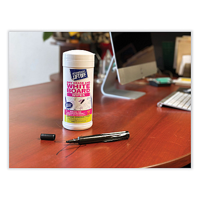 Motsenbocker's Lift-Off Dry Erase Cleaner Wipes, Cloth, 7 x 12, 40/Canister, 6 Canisters/Carton (MOT42703CT)