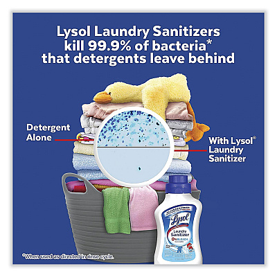 LYSOL Laundry Sanitizer, Liquid, Crisp Linen, 41 oz, 6/Carton (RAC95871)