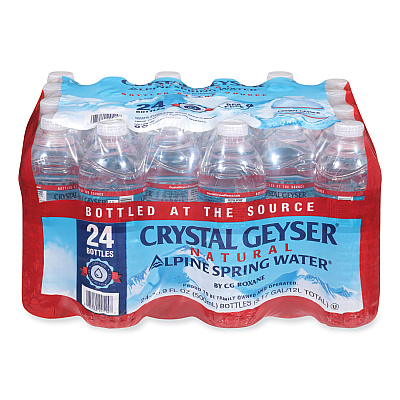 Crystal Geyser Natural Alpine Spring Water, 16.9 oz Bottle, 24/Carton (CGW24514CTDEP)