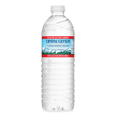 Crystal Geyser Natural Alpine Spring Water, 16.9 oz Bottle, 24/Carton (CGW24514CTDEP)