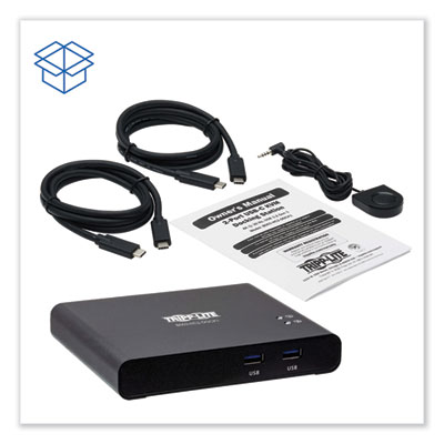 Tripp Lite 2-Port USB-C KVM Dock, TAA Compliant, Ships in 7-10 Business Days (B003HC2DOCK1)