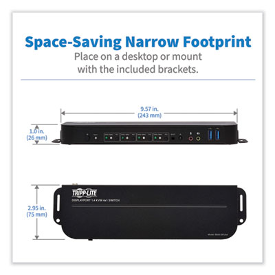 Tripp Lite 4-Port DisplayPort/USB KVM Switch, Ships in 7-10 Business Days (TRPB005DPUA4)