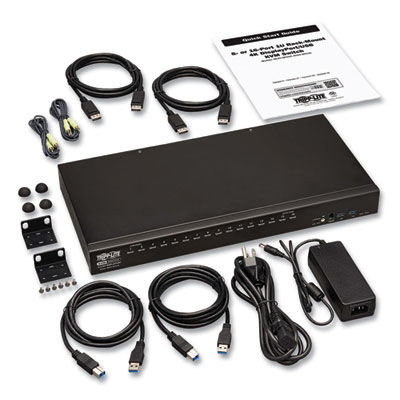 Tripp Lite 16-Port DisplayPort/USB KVM Switch with Audio/Video and USB Peripheral Sharing, TAA Compliant, Ships in 7-10 Business Days (B024DPU16)