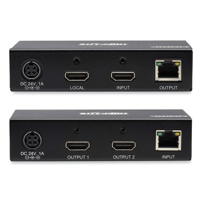 Tripp Lite 2-Port HDMI Over CAT6 Extender Kit with Transmitter/Receiver, TAA Compliant, Ships in 7-10 Business Days (TRPB127A2A1BHBH)