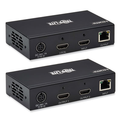 Tripp Lite 2-Port HDMI Over CAT6 Extender Kit with Transmitter/Receiver, TAA Compliant, Ships in 7-10 Business Days (TRPB127A2A1BHBH)