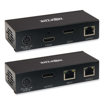 Tripp Lite DisplayPort Over CAT6 Extender Kit with Transmitter and Receiver/Repeater, TAA Compliant, Ships in 7-10 Business Days (B127A111BDTD)