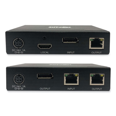 Tripp Lite DisplayPort Over CAT6 Extender Kit with Transmitter and Receiver/Repeater, TAA Compliant, Ships in 7-10 Business Days (B127A111BDTD)