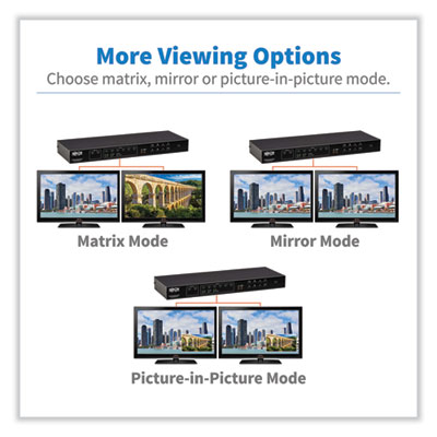Tripp Lite 9-Port Multi-Format Presentation Matrix Switch with Audio Extractor, TAA Compliant, Ships in 7-10 Business Days (B3009X24K)