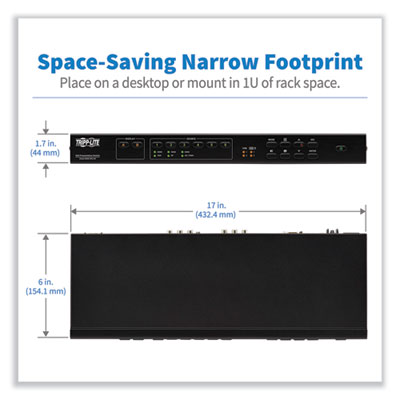 Tripp Lite 9-Port Multi-Format Presentation Matrix Switch with Audio Extractor, TAA Compliant, Ships in 7-10 Business Days (B3009X24K)